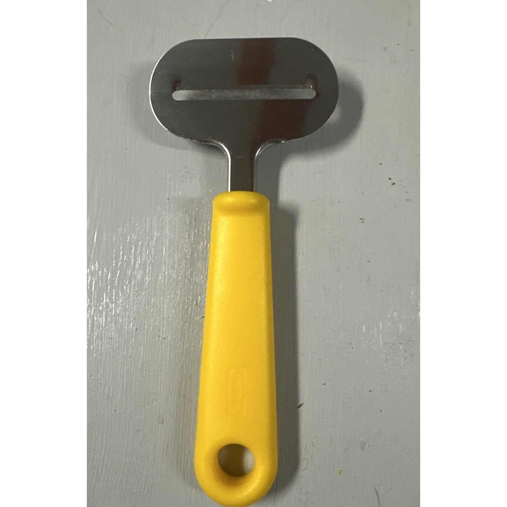 Vintage IKEA Yellow Handle Stainless Steel Cheese Slicer Plane Kitchen NEW